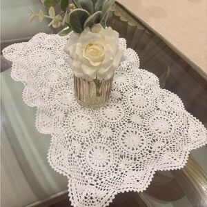 Elegant White Crochet Doilies